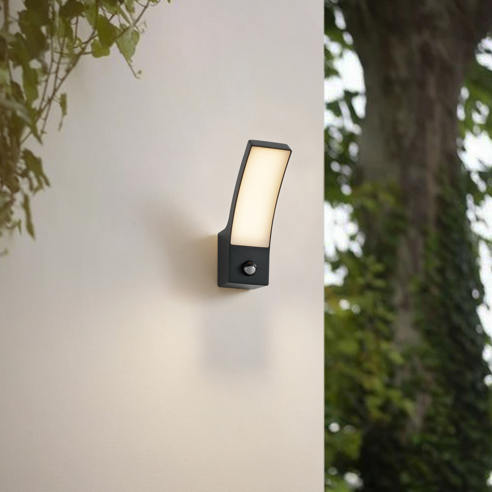 Ilvita LED Utomhus Vägglampa w/Sensor Anthracite - Lindby