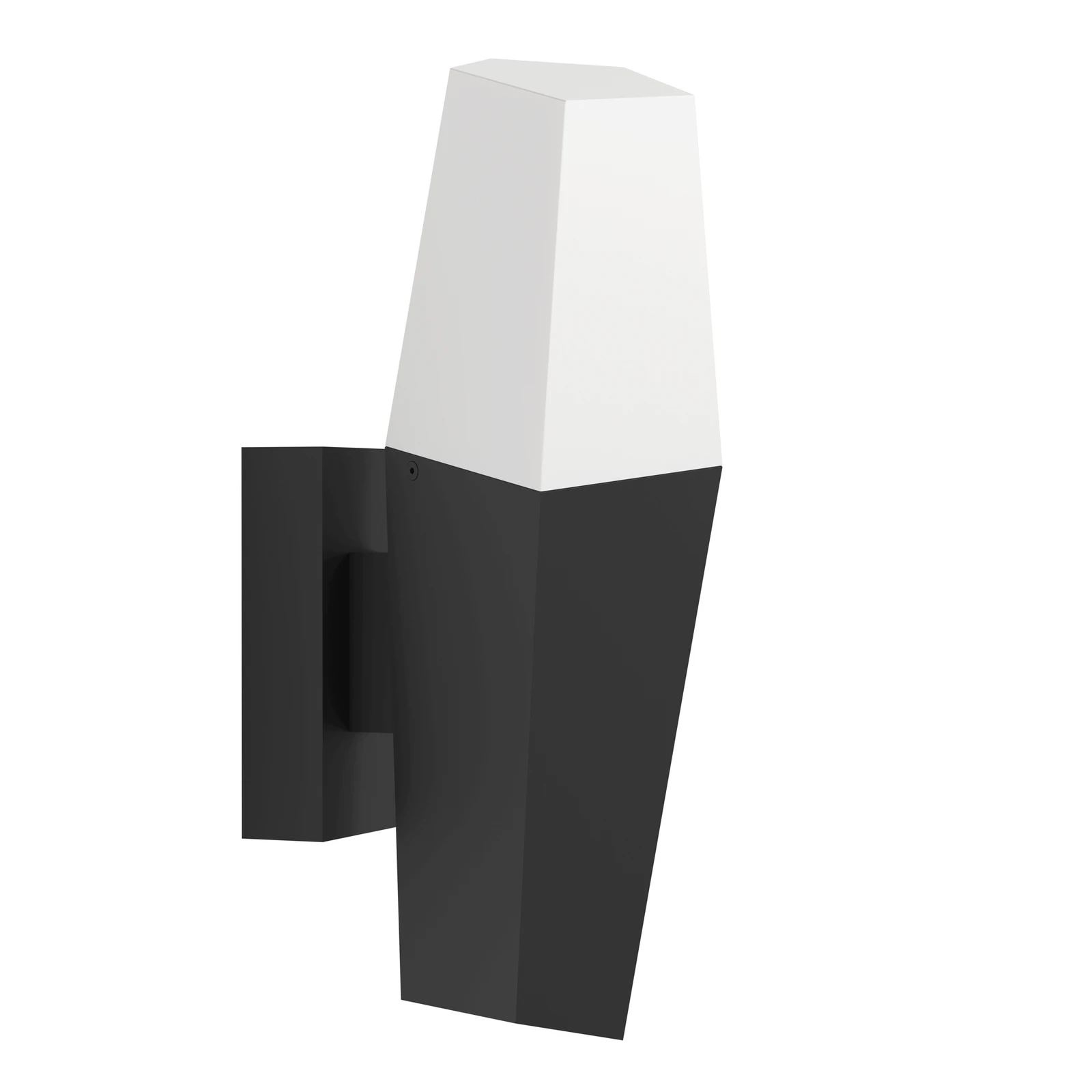 Utendørs vegglampe Farindola i svart/hvit