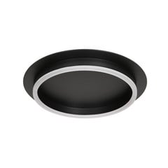 Ringlux Plafón LED, negro, Ø 32 cm, metal