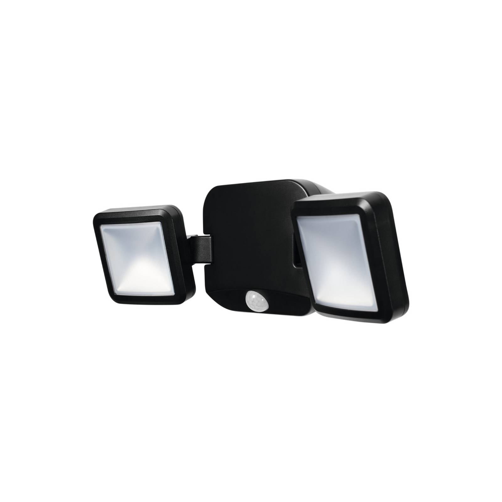 OSRAM LED-Außenwandstrahler DOUBLE, schwarz 2-flg., Batterie