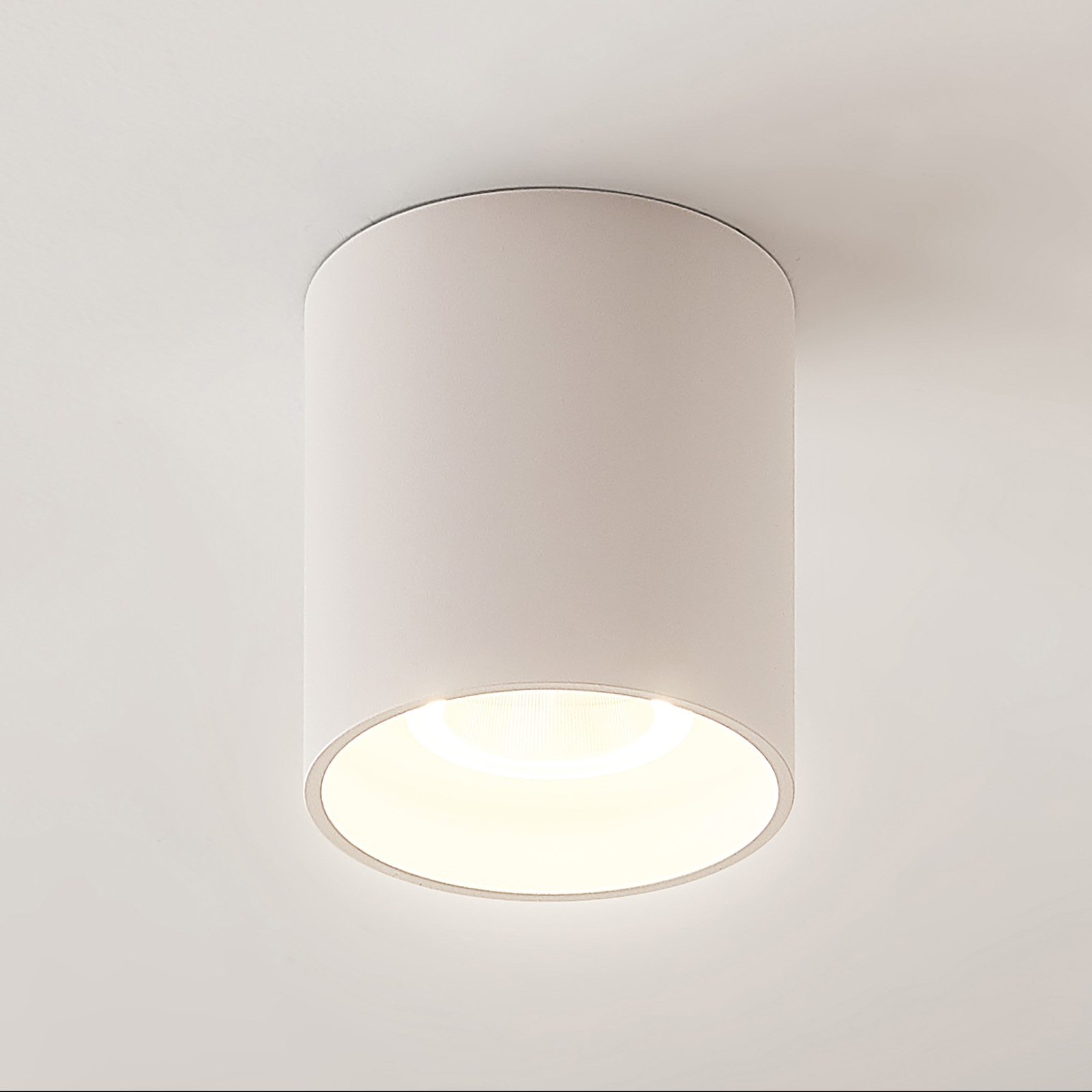 Arcchio Zaki LED-taklampa, rund, vit