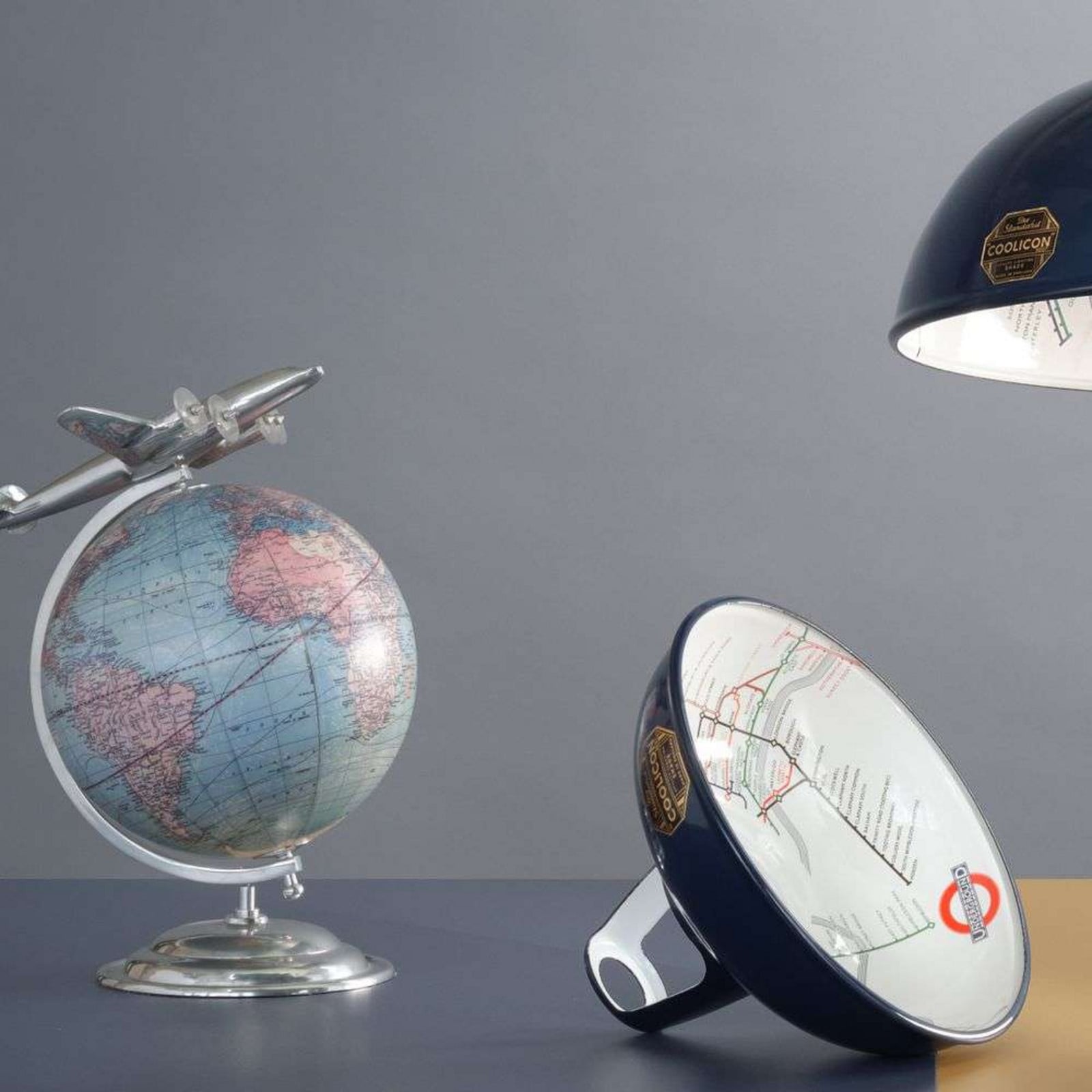 Original 1933 Design Hängelampe blau Coolicon - Wohnzimmer - Metall