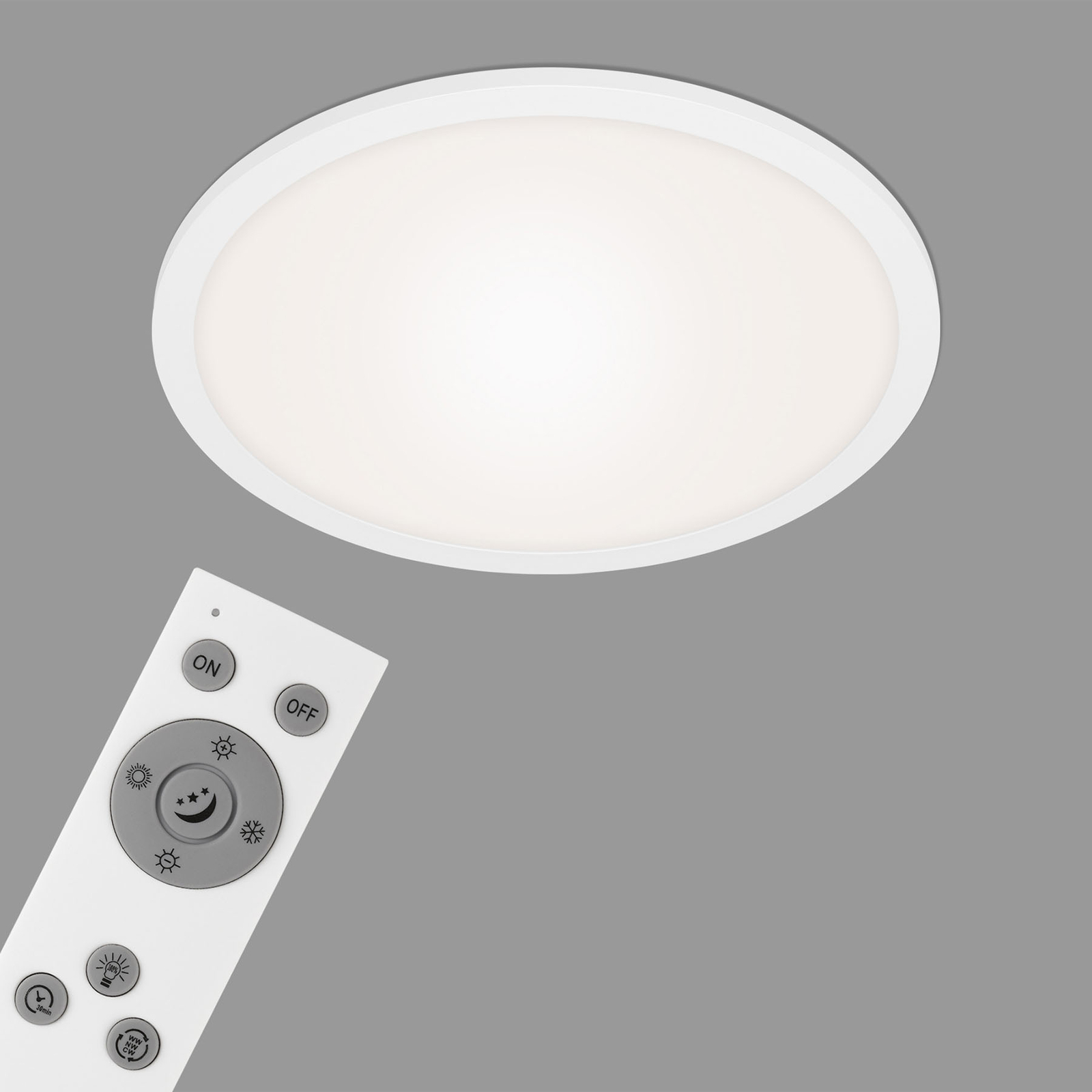 LED-Panel Piatto CCT Fernbedienung, rund, weiß