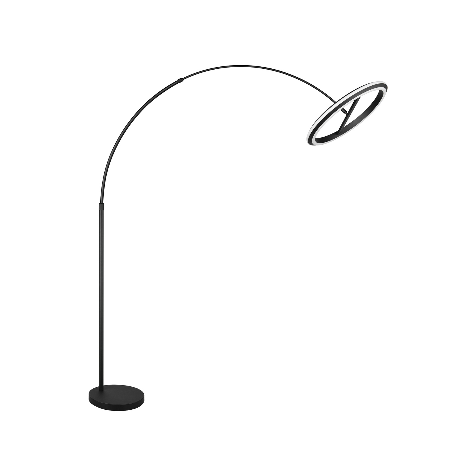 Lampadaire LED Amador, noir, hauteur 205 cm Métal