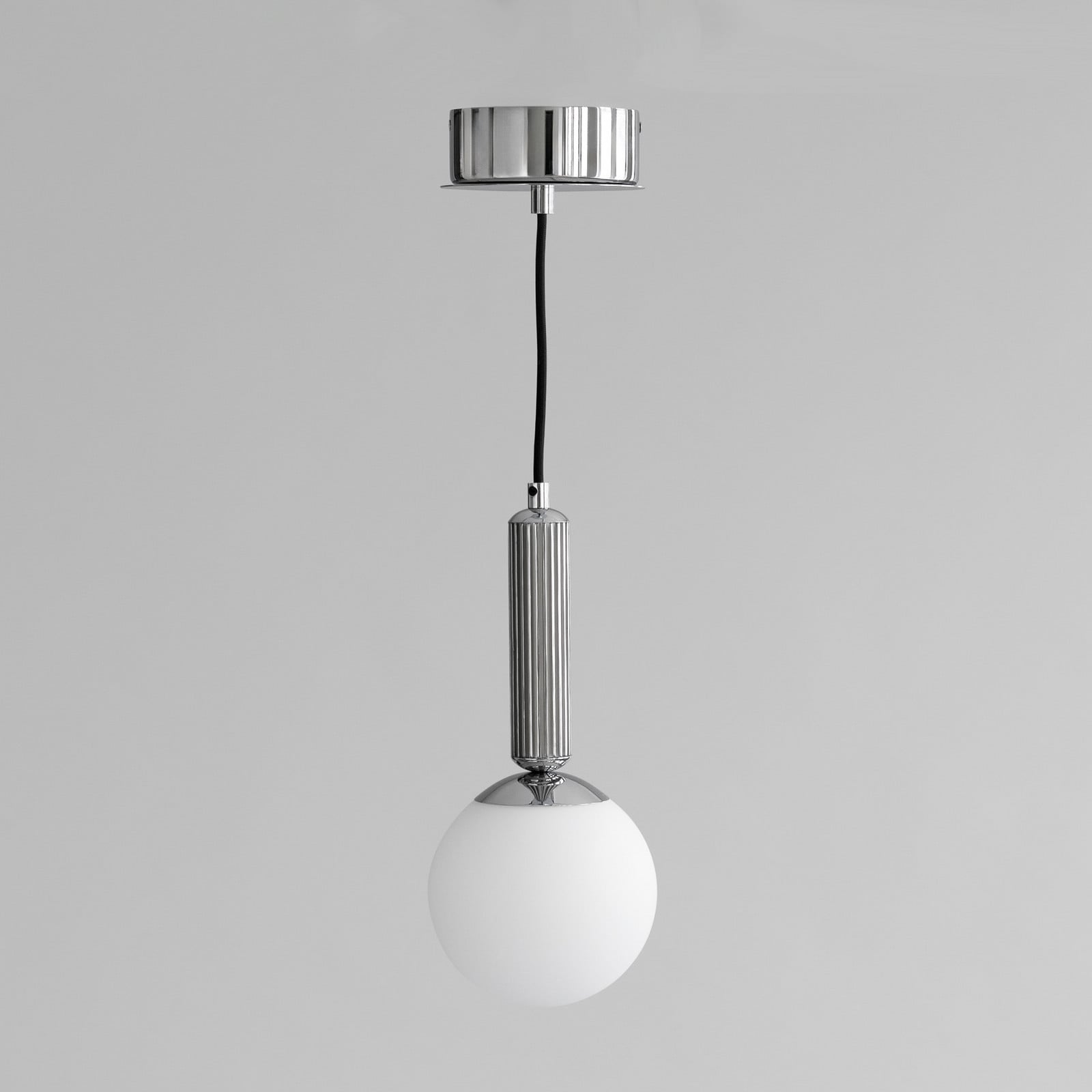 No.2 Suspension, chrome, verre, E14, à intensité variable