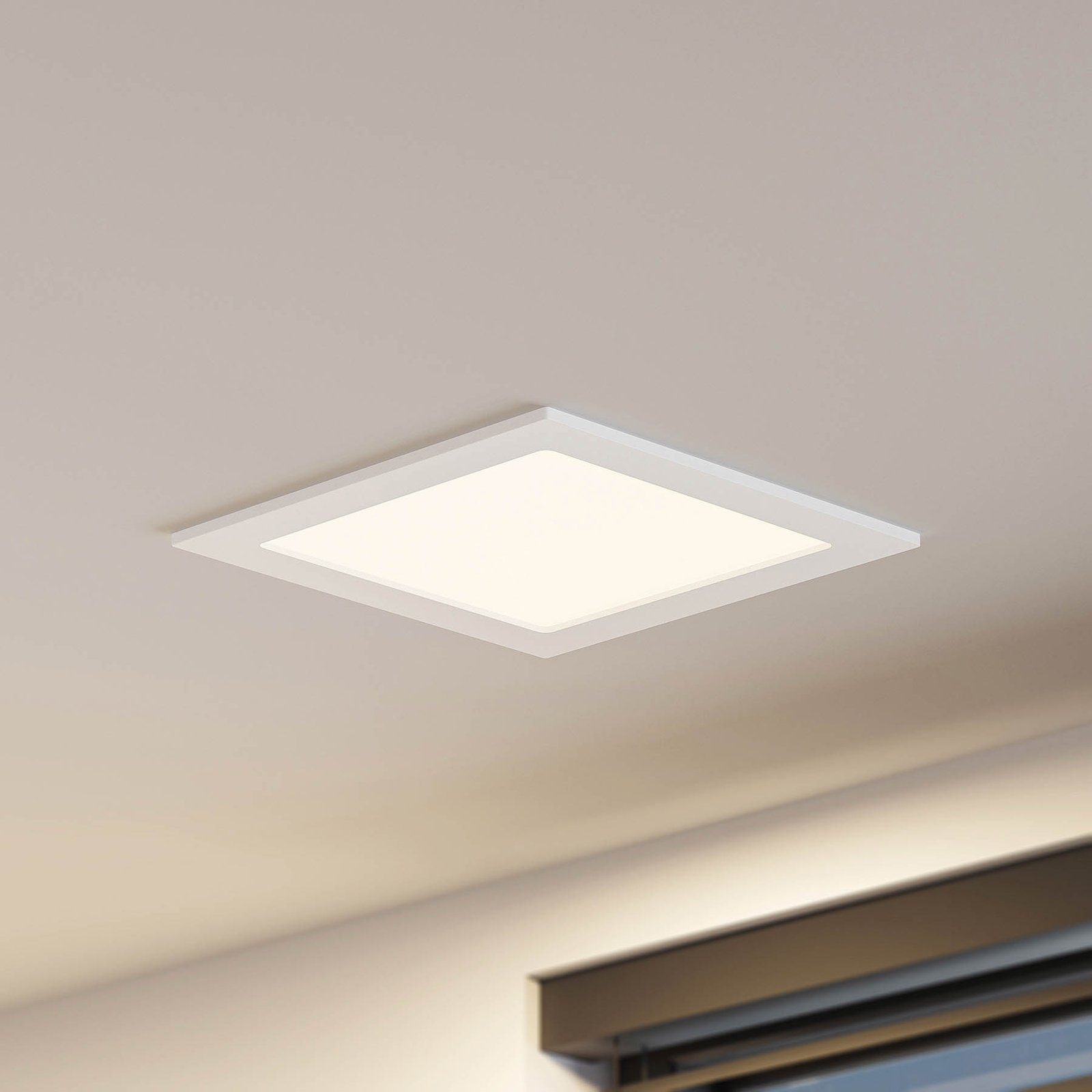 Prios Helina LED-Einbaulampe, weiß, 22 cm, 18 W
