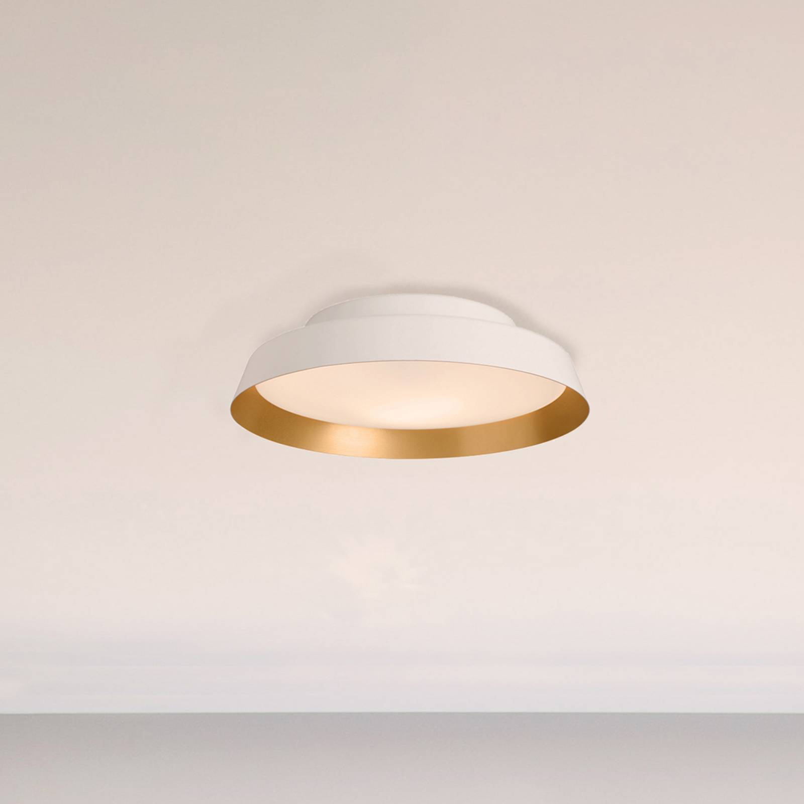 Boop! LED udendørs loftlampe Ø37cm hvid/guld