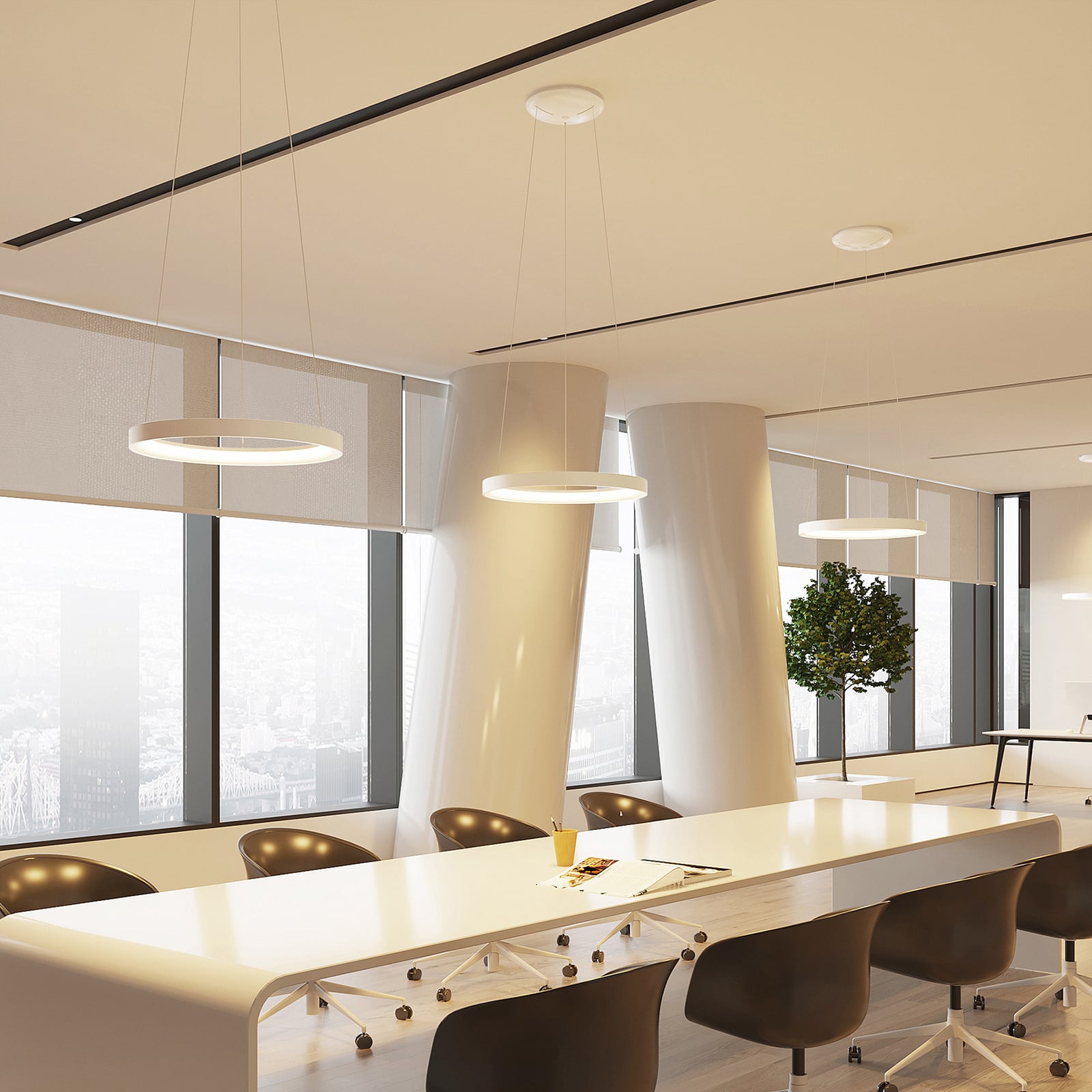 Vivy LED lógó világítás, fehér, Ø 58 cm, fém - Arcchio