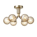 Apiales 6 plafonieră, culoare alamă/auriu, Ø 50 cm - Nuura