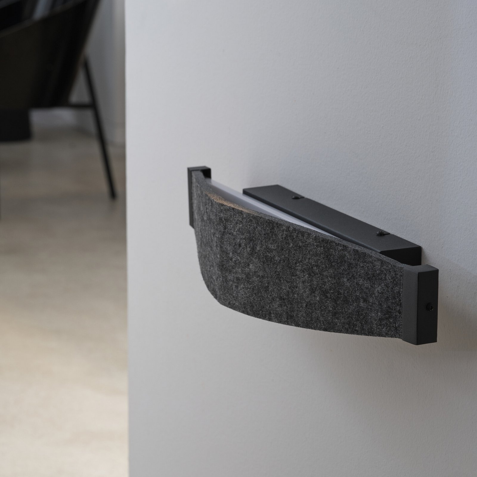 OSRAM LED wall lamp Decor Flat Felt, grey, felt, 3,000 K