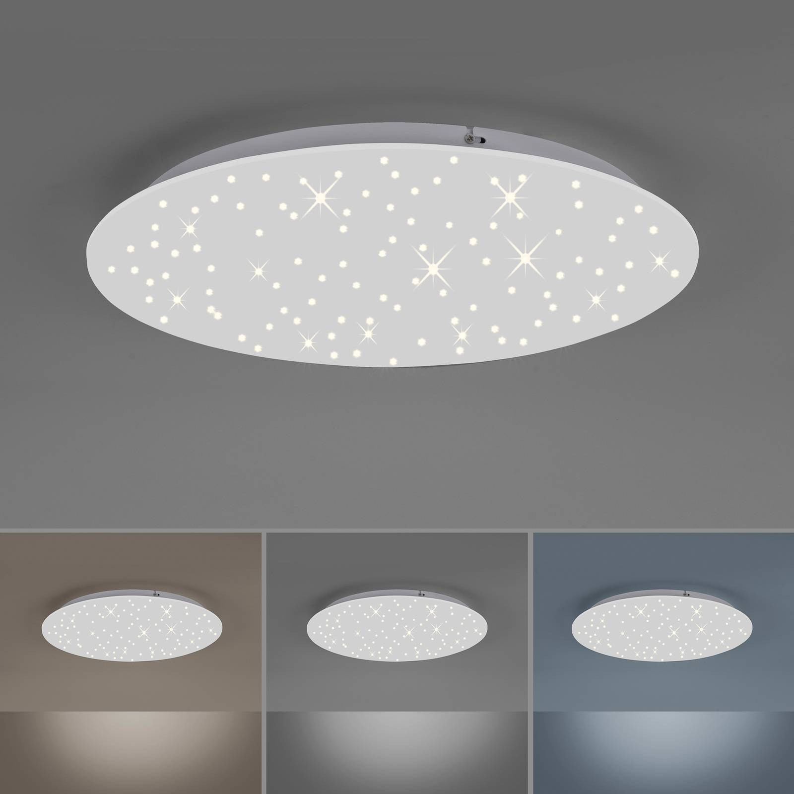 Lampa sufitowa LED Sparkle CCT ściemniana biała Ø 48cm