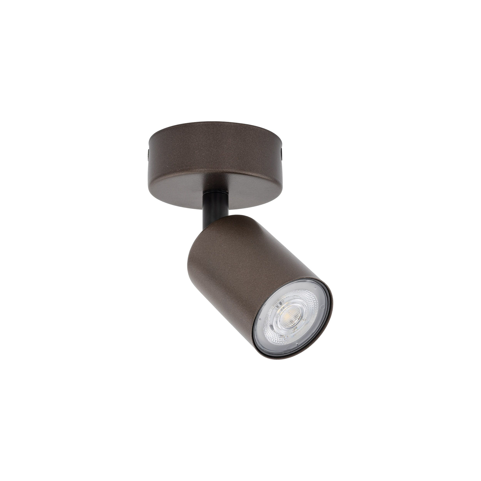 Top downlight, adjustable, brown, 1-bulb