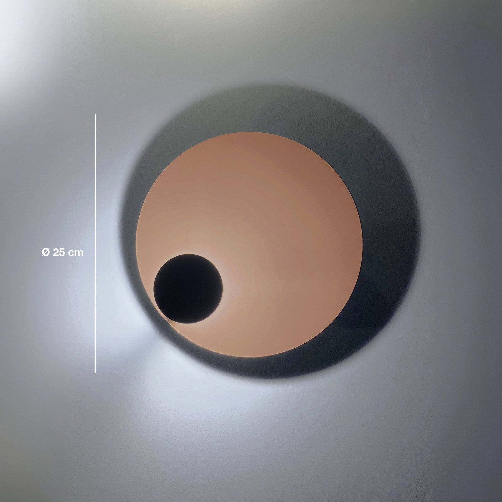 Knikerboker LED wall lamp Pois, pink, Ø 25 cm, dimmable