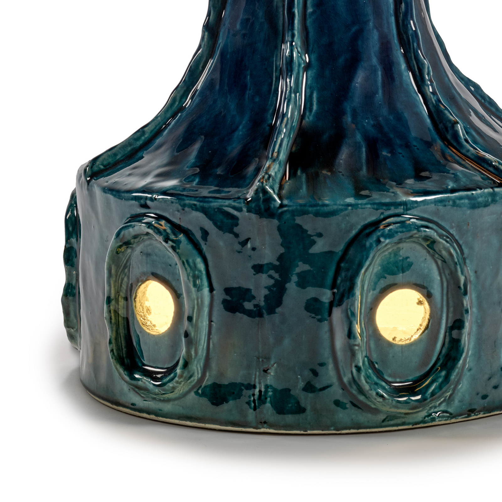 DARK BLUE GEORGIA bordlampe, mørkeblå, keramik, tekstil, 116 cm – Serax