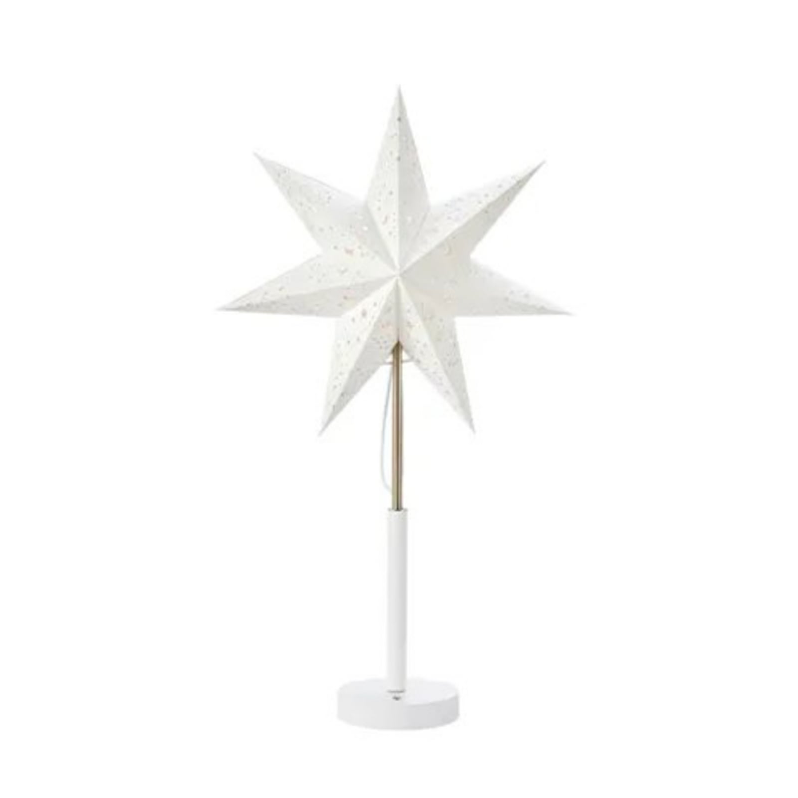 LED-Akku-Papierstern Noella, stahl/weiß, Höhe 62 cm LED-Akku-Papierstern Noella, stahl/weiß, Höhe 62 cm