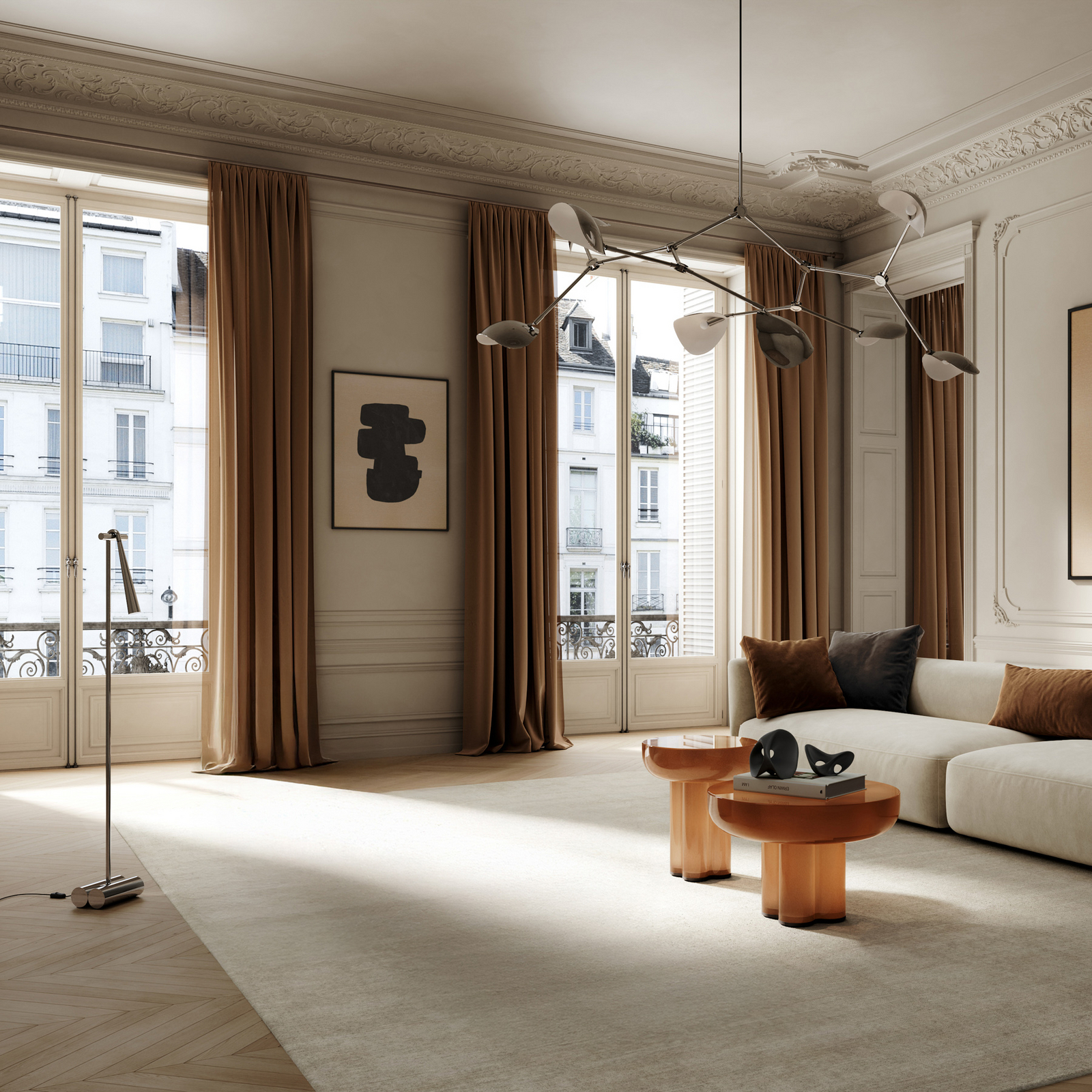 Candeeiro de pé SNAKE, cromado, altura 130 cm - 101 Copenhagen