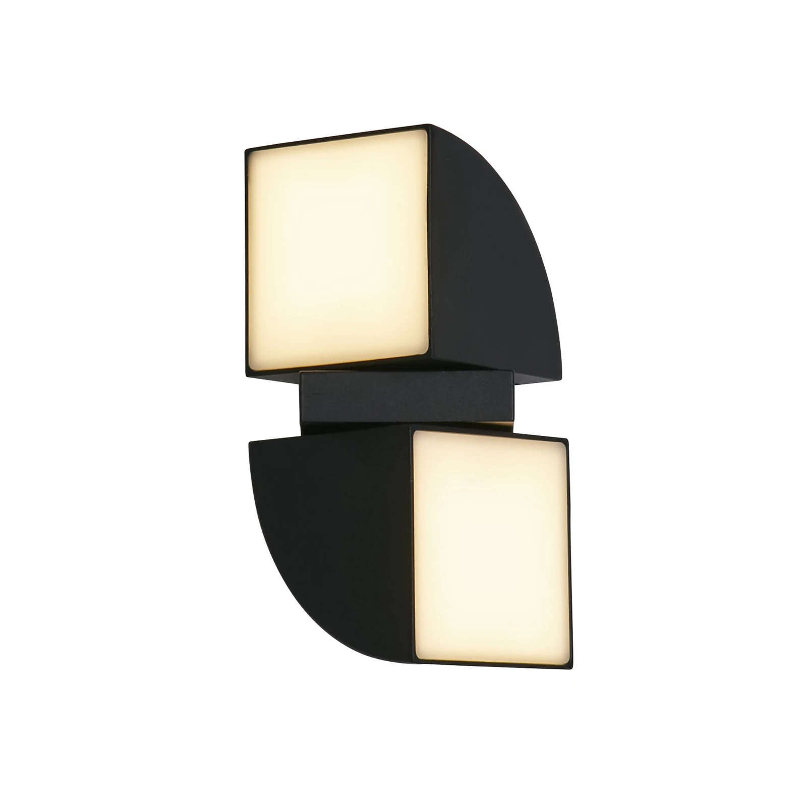 Vonkajšie nástenné svietidlo Dakota LED, čierne, výška 21 cm, verzia s 2