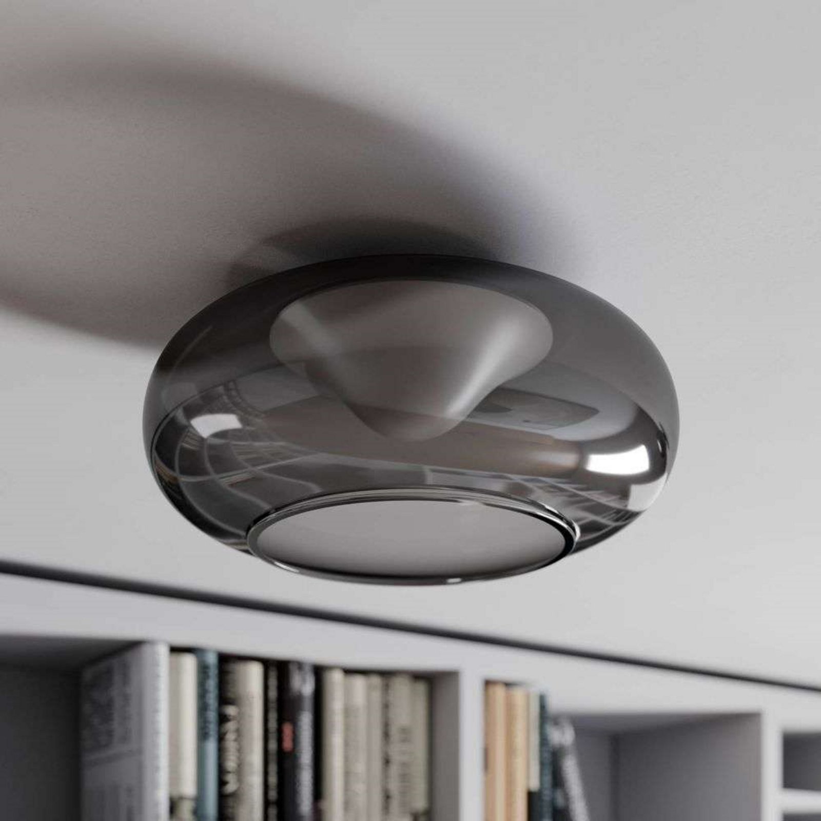 Mijo Ceiling Lamp Smoke/Chrome - Lucande