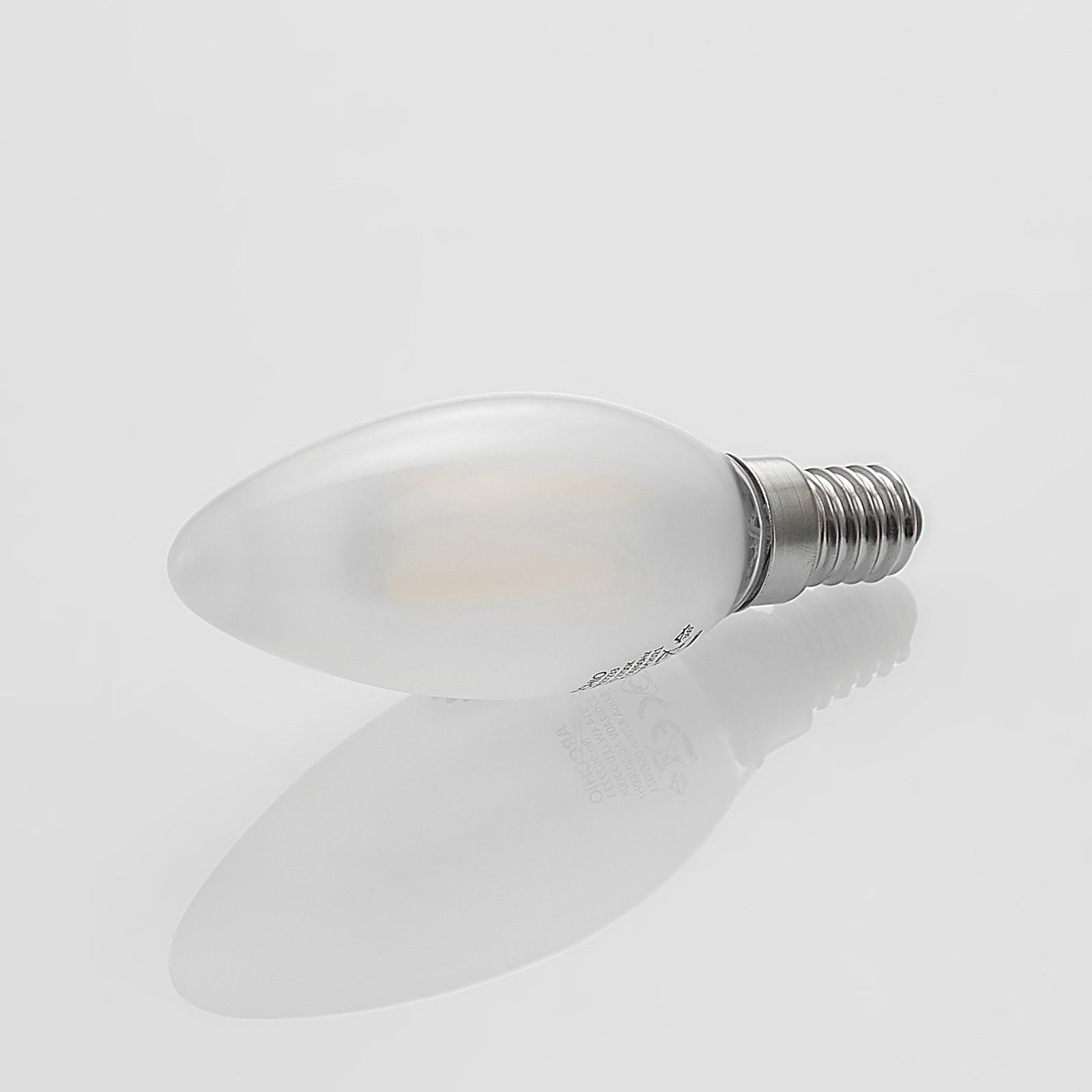 LED-Lampe E14 4W 2.700K Kerze dimmbar matt 5er-Set