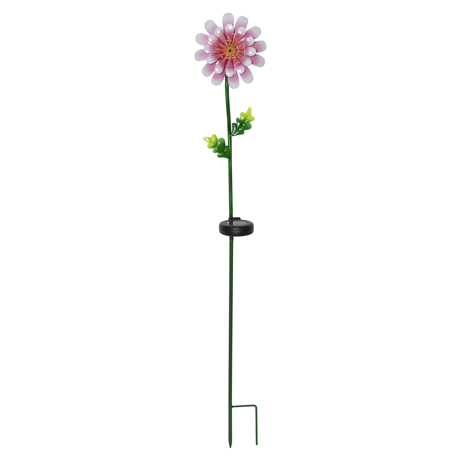 LED-solcellelampe Pink Daisy i blomsterform