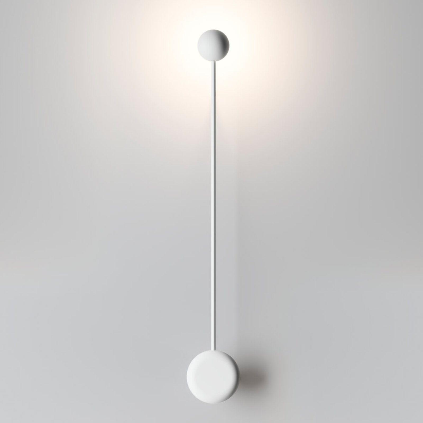 Lámpara de pared de diseño Pin blanca con LED