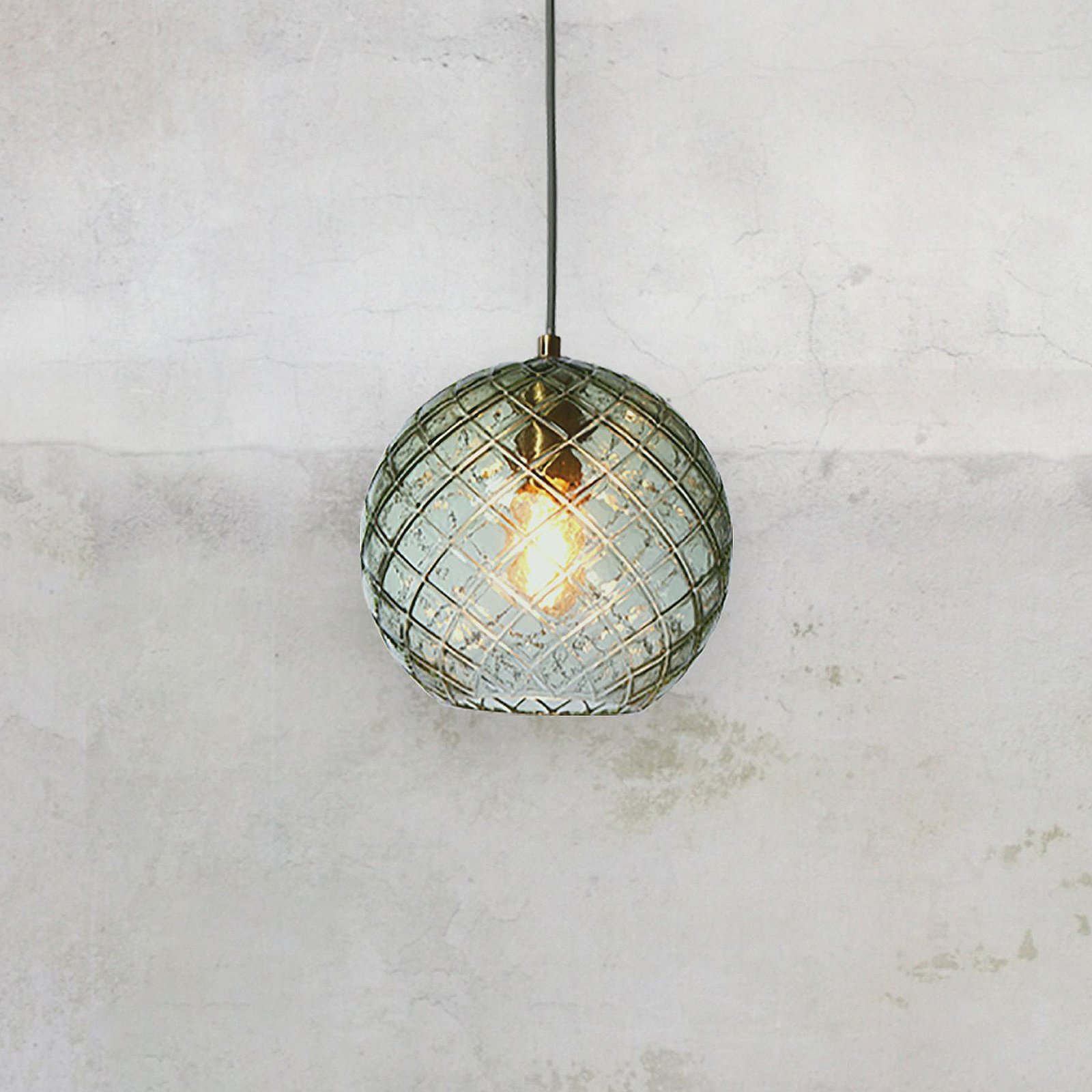 It's about RoMi Venice pendant light, globe, green, glass, E27