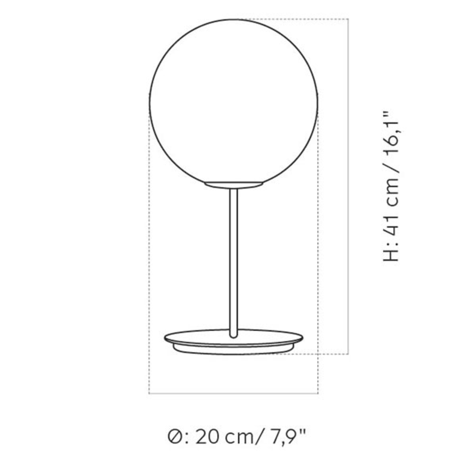 Audo TR Bulb tafellamp 41 cm messing/opaal