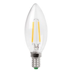 LED žárovka E14 s 3W vláknem čirá, teplá bílá