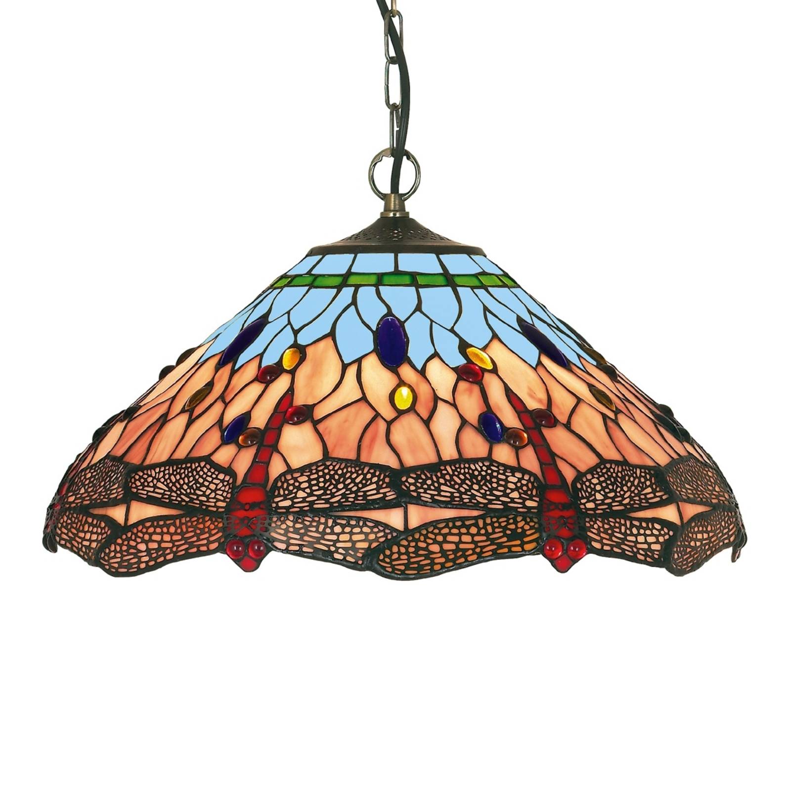 Hängeleuchte Dragonfly im Tiffany-Stil