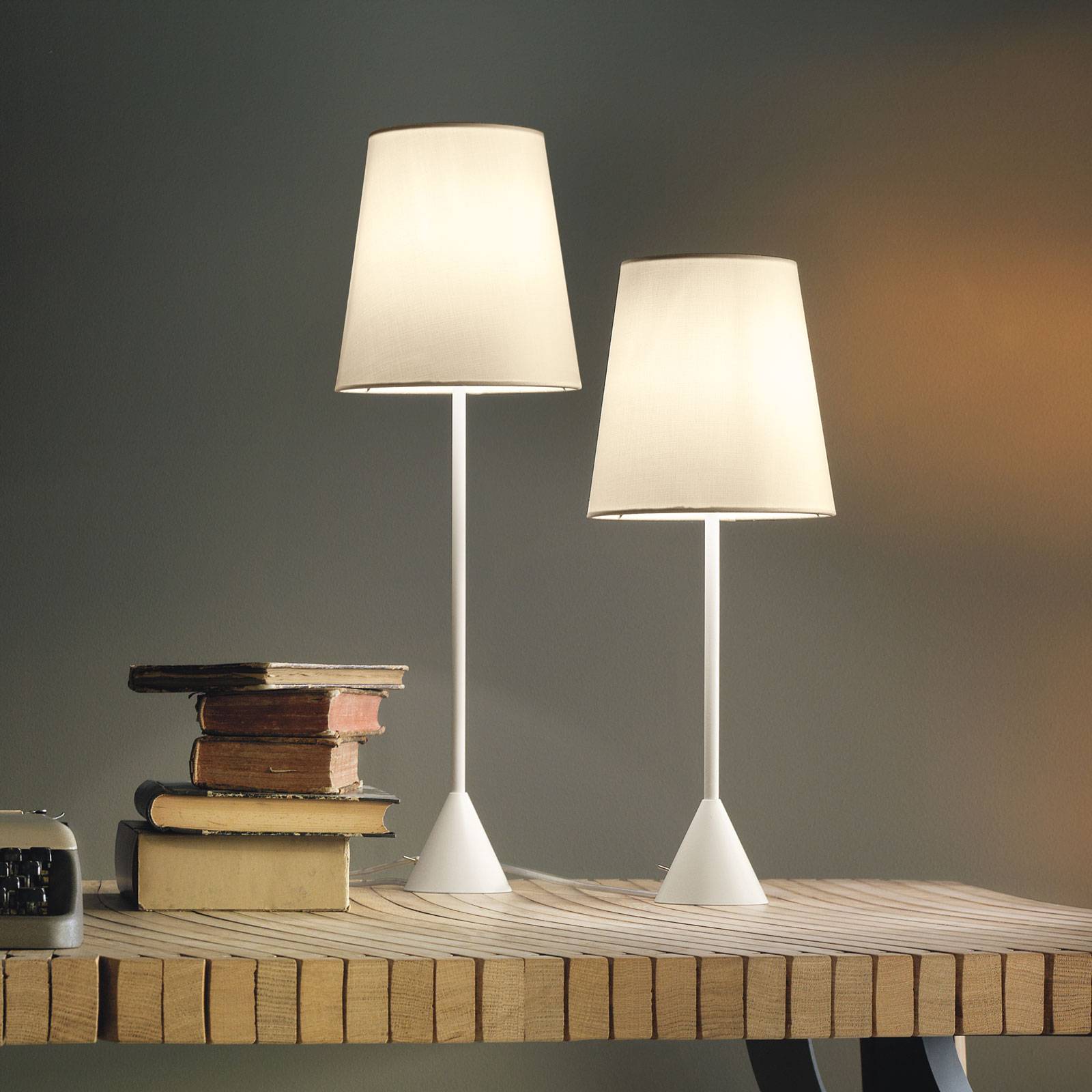 Modo Luce Lucilla lampe table Ø17cm blanche/ivoire