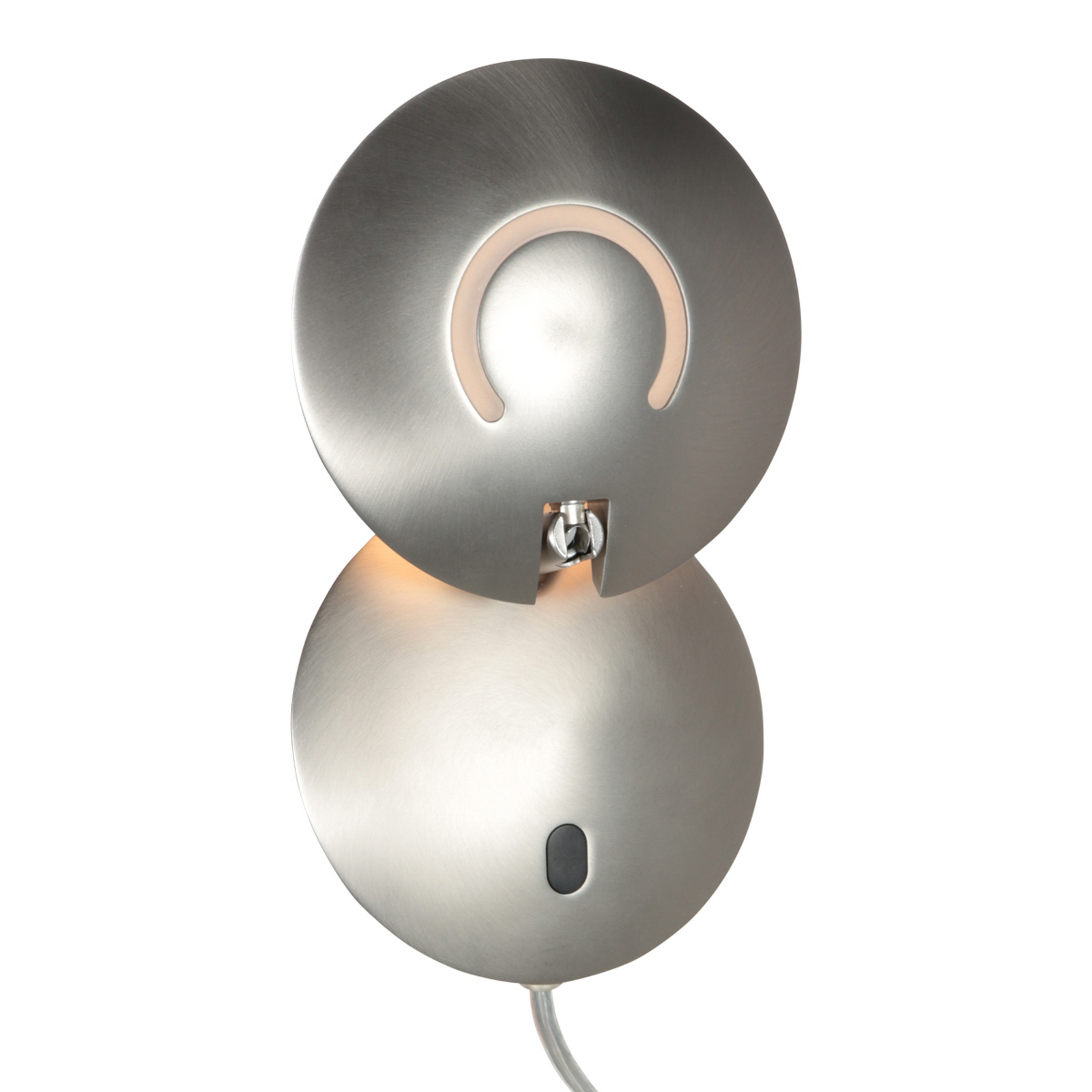LED wandlamp Zenith 2, staalkleurig, CCT, metaal, stekker