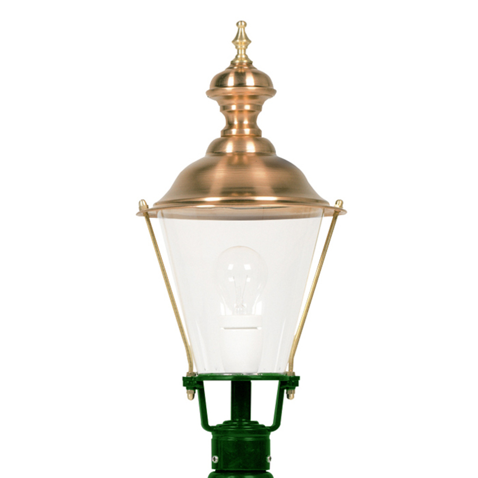 Atrakcyjna lampa na cokół M29, zielona
