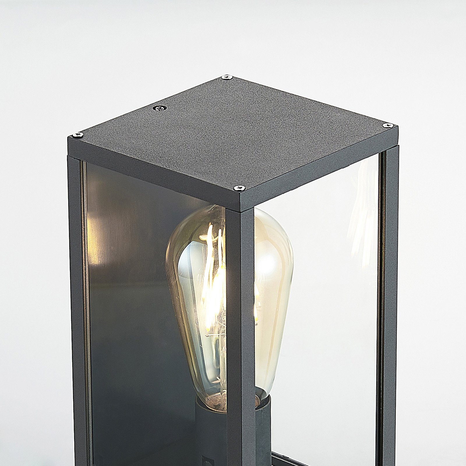 Lindby Filimon Außenwandlampe in Dunkelgrau, E27