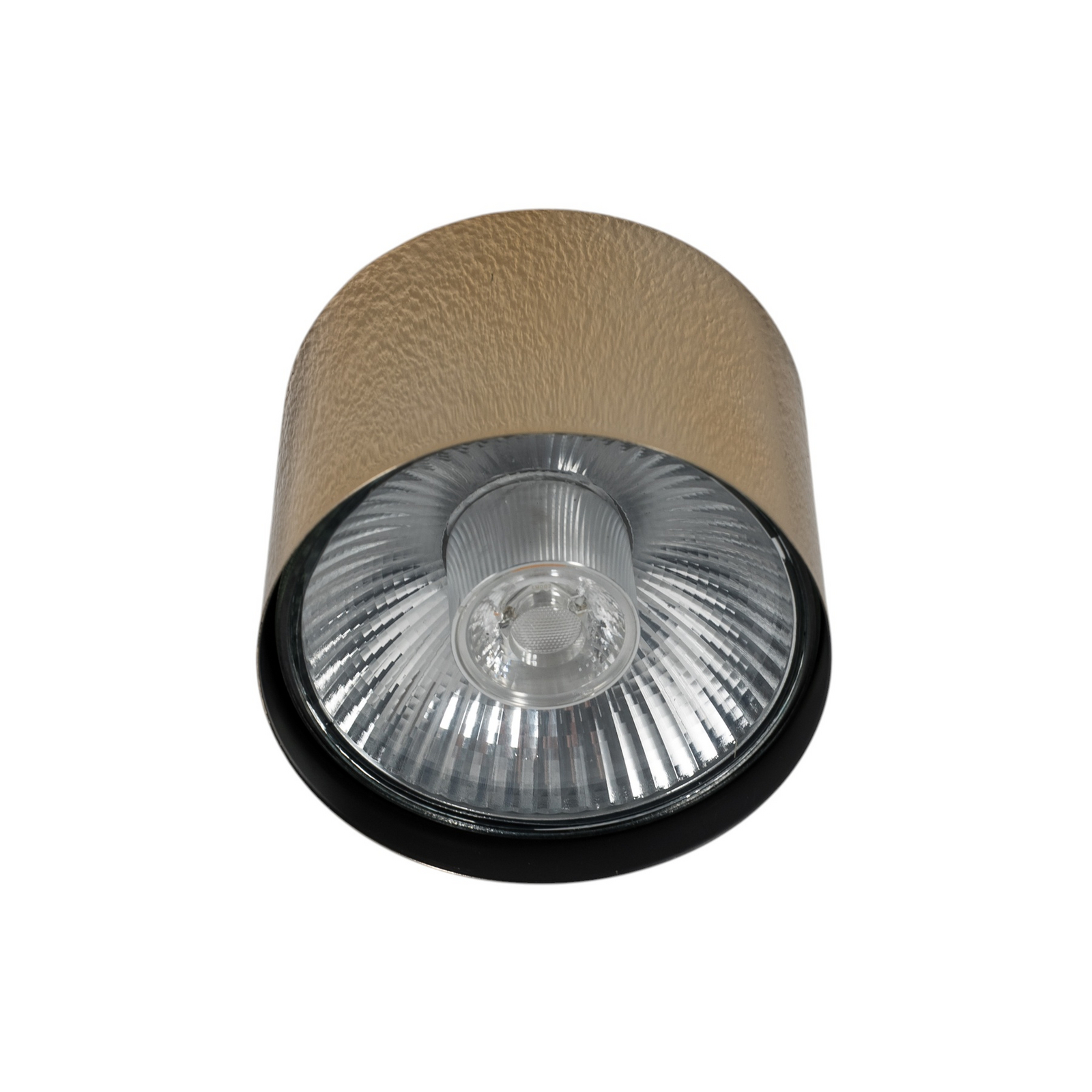 Faretto da soffitto Chloe fisso, acciaio color ottone