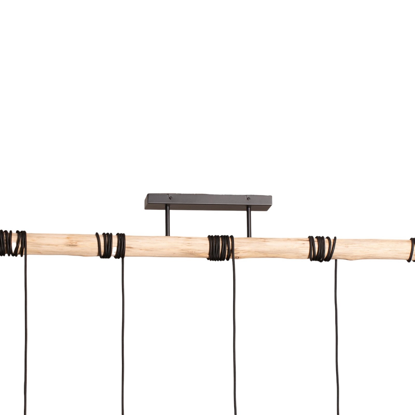 Lindby suspension Amilia, tissu, à 5 lampes, rouge/gris/jaune, E27