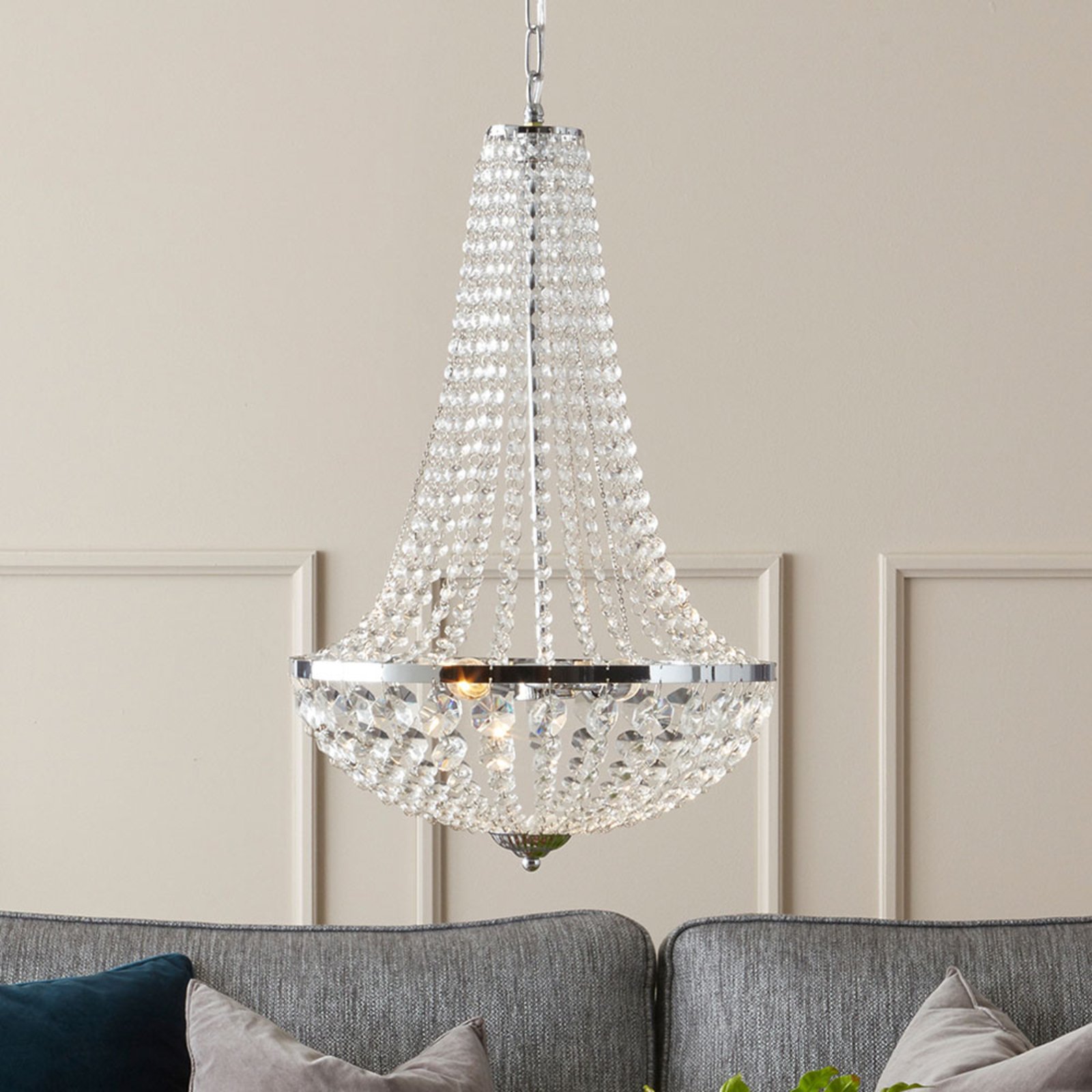 Gränsö 2 Lysekrone IP44 Chrome - Markslöjd