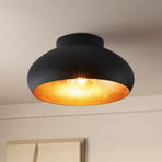EGLO Mogano 2 plafonieră, Ø28cm, negru/auriu