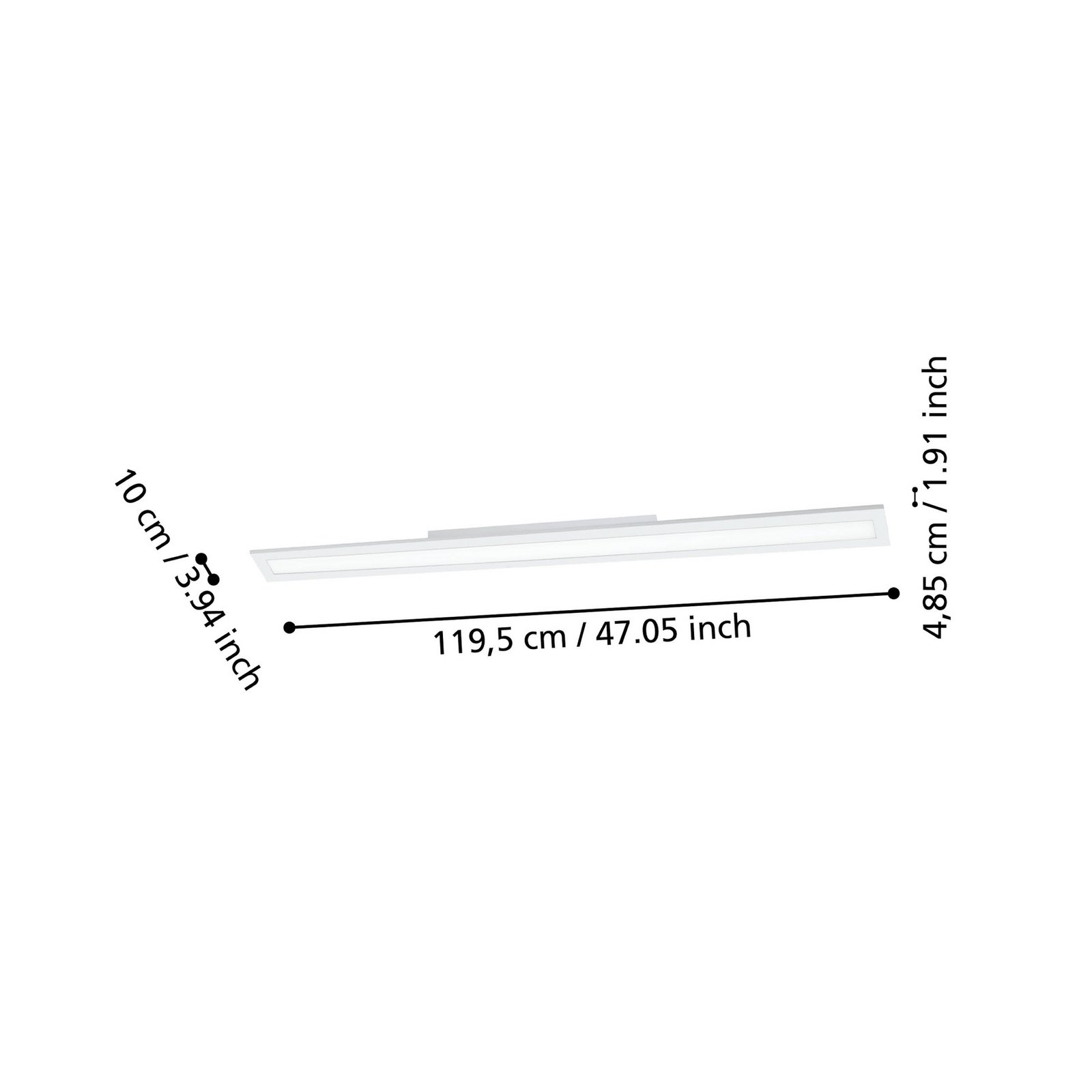 EGLO connect Salobrena-Z LED ceiling lamp, 120x10cm, white EGLO connect Salobrena-Z LED ceiling lamp, 120x10cm, white