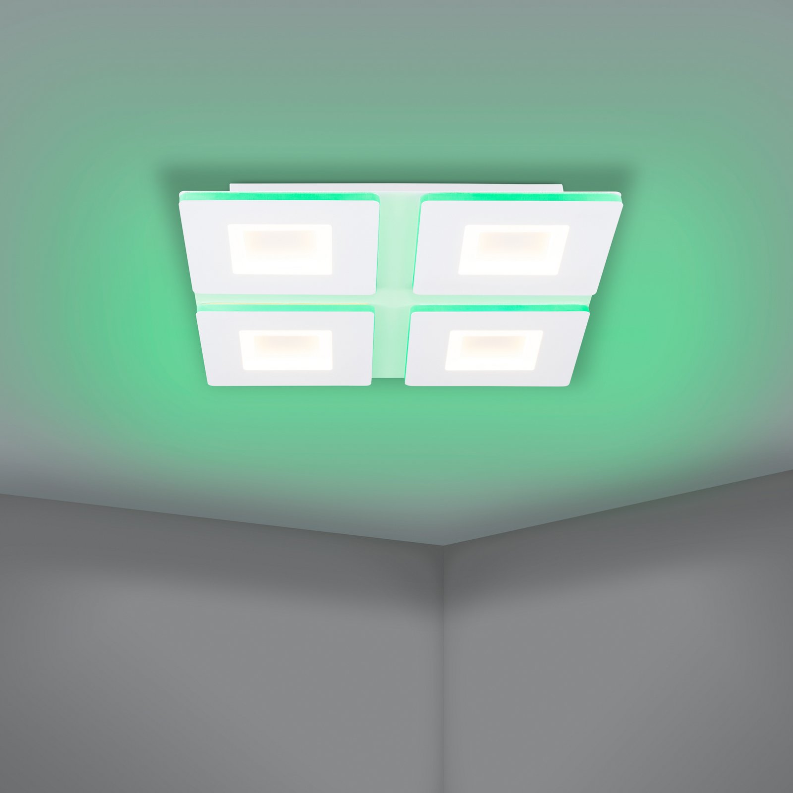 EGLO connect LED laevalgusti Padrogiano-Z 4-valgusti, 45 x 45 cm