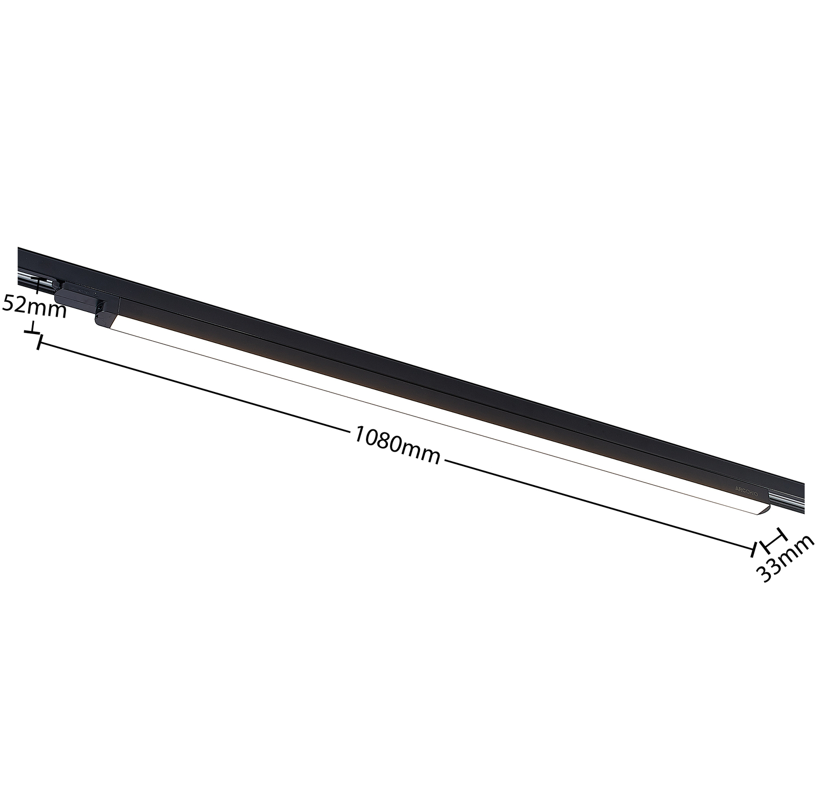 Arcchio Harlow LED-Schienenleuchte schwarz 109 cm