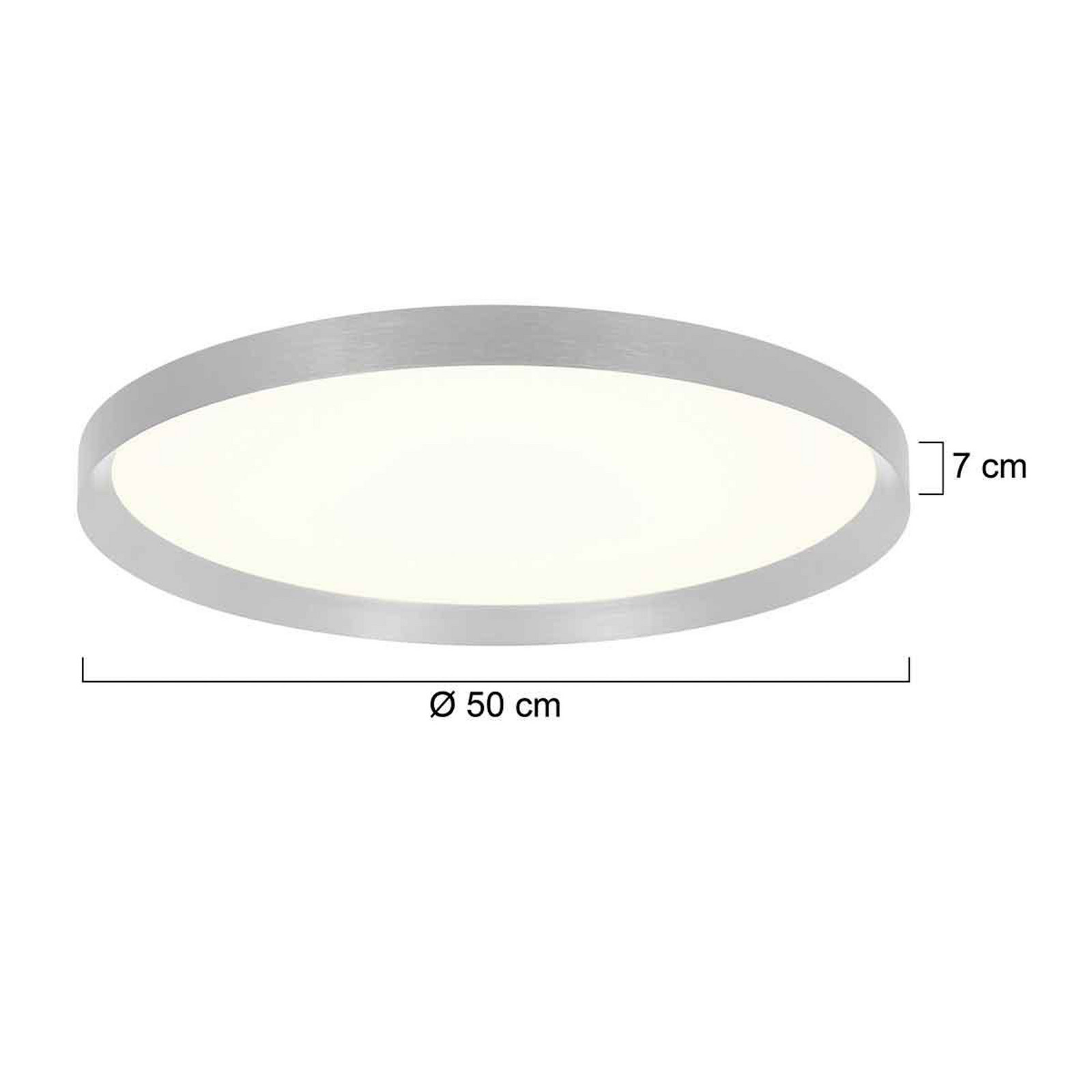 Steinhauer Plafonieră Flady LED oțel Ø 50 cm direct/indirect - Camera de zi / sufragerie - Metal