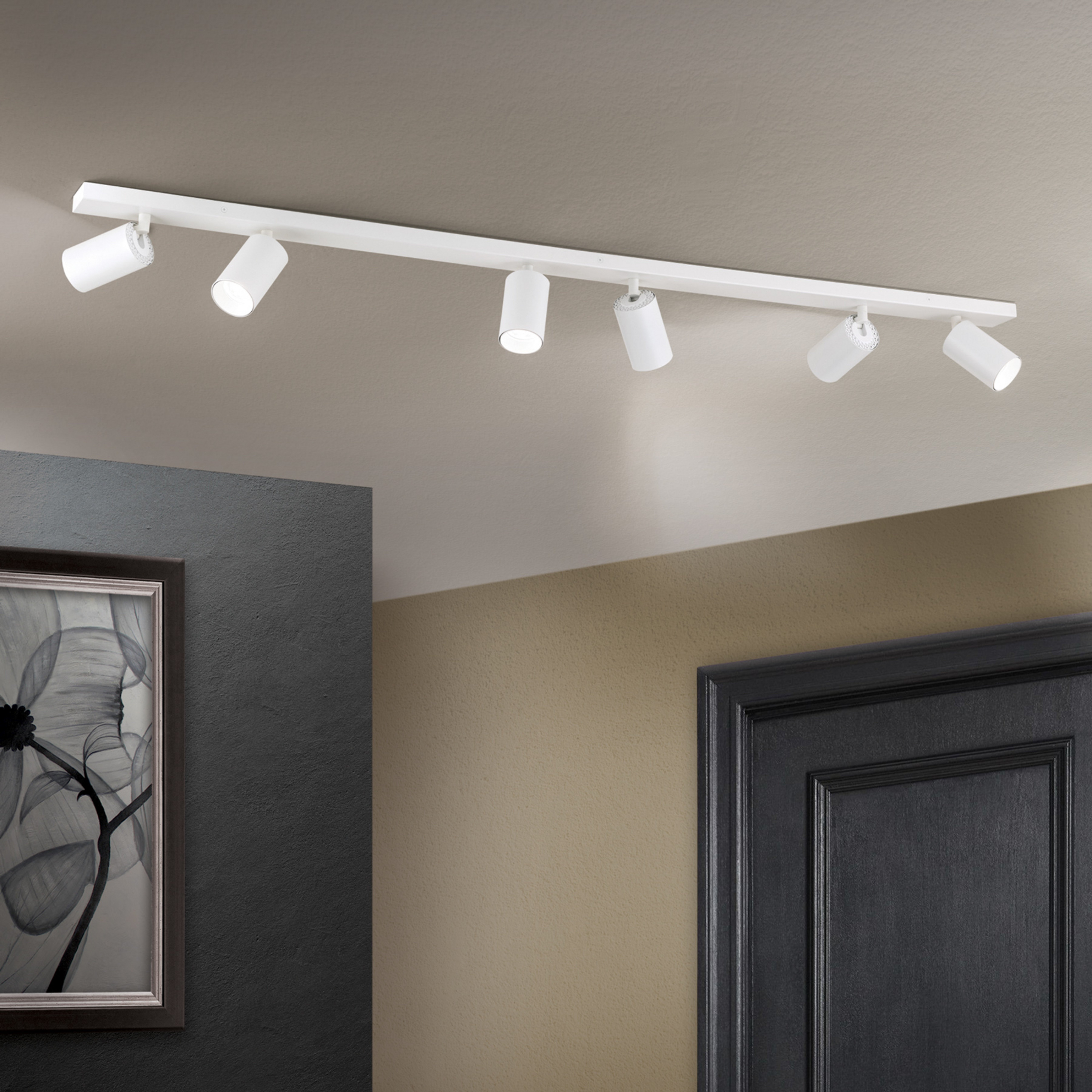 Spot pour plafond Sean à 6 lampes, blanc