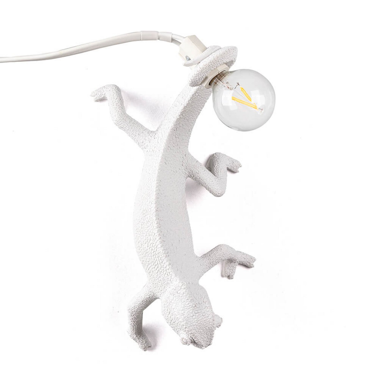 Chameleon Right-Going Down Wall Lamp White - Seletti