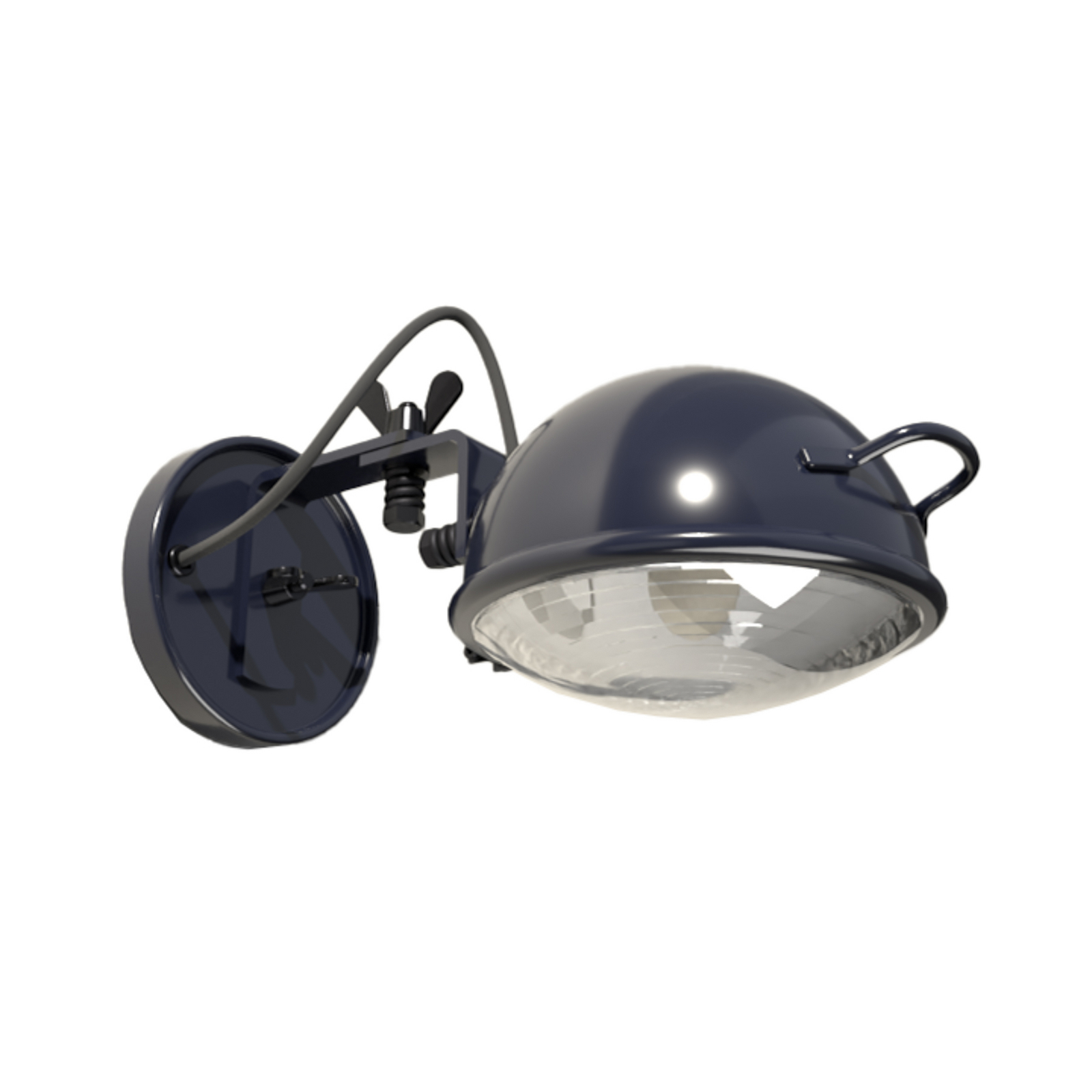 Aluminor sienas lampa „Jeep“, tumši zila, alumīnijs, stikls, tērauds, E14 Aluminor sienas lampa „Jeep“, tumši zila, alumīnijs, stikls, tērauds, E14