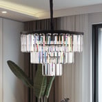 Lampada a sospensione Cristal, trasparente/nero, Ø 56 cm