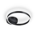 LED ceiling light Anel-40, black, direct/indirect