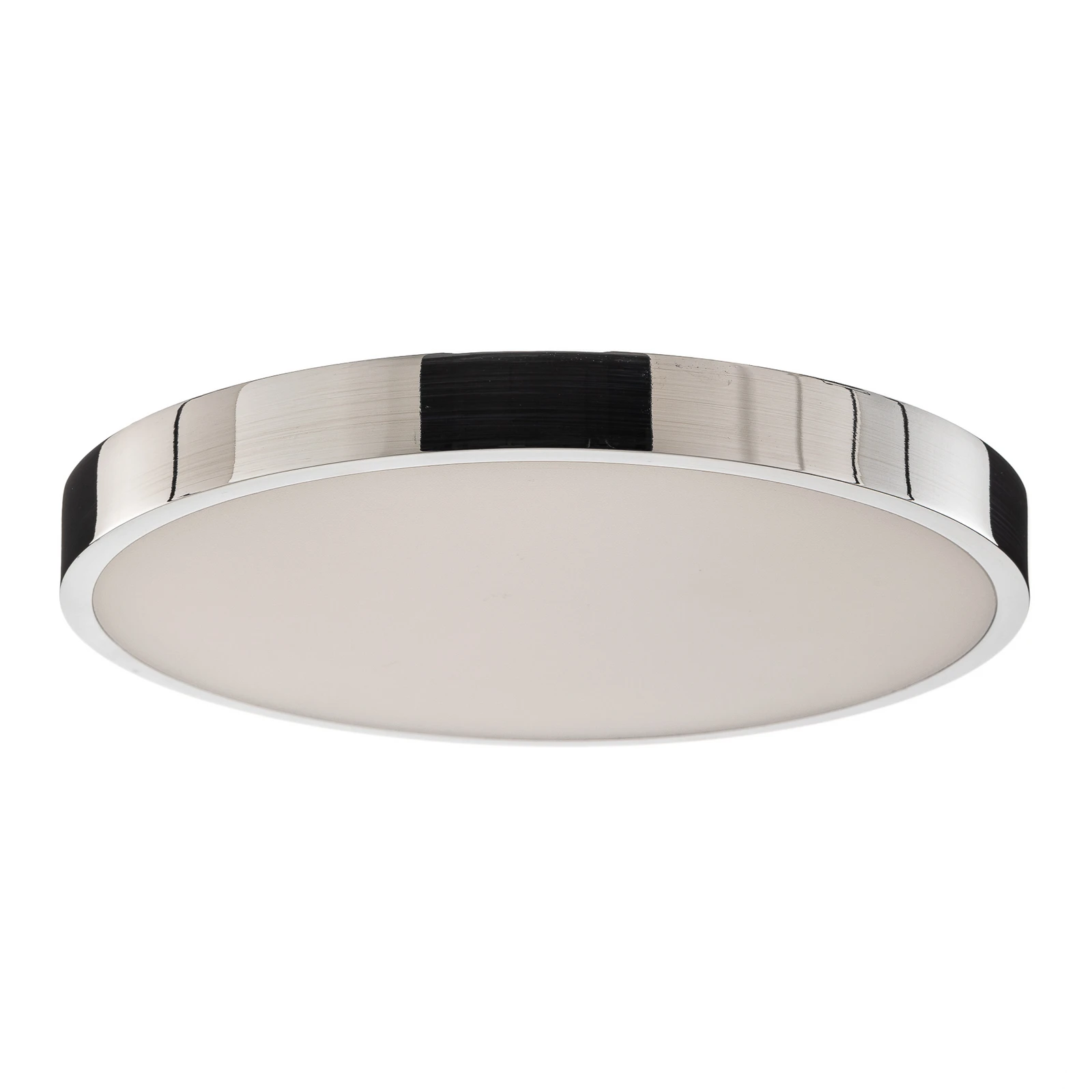 Bully LED stropna svjetiljka, krom, Ø 24 cm