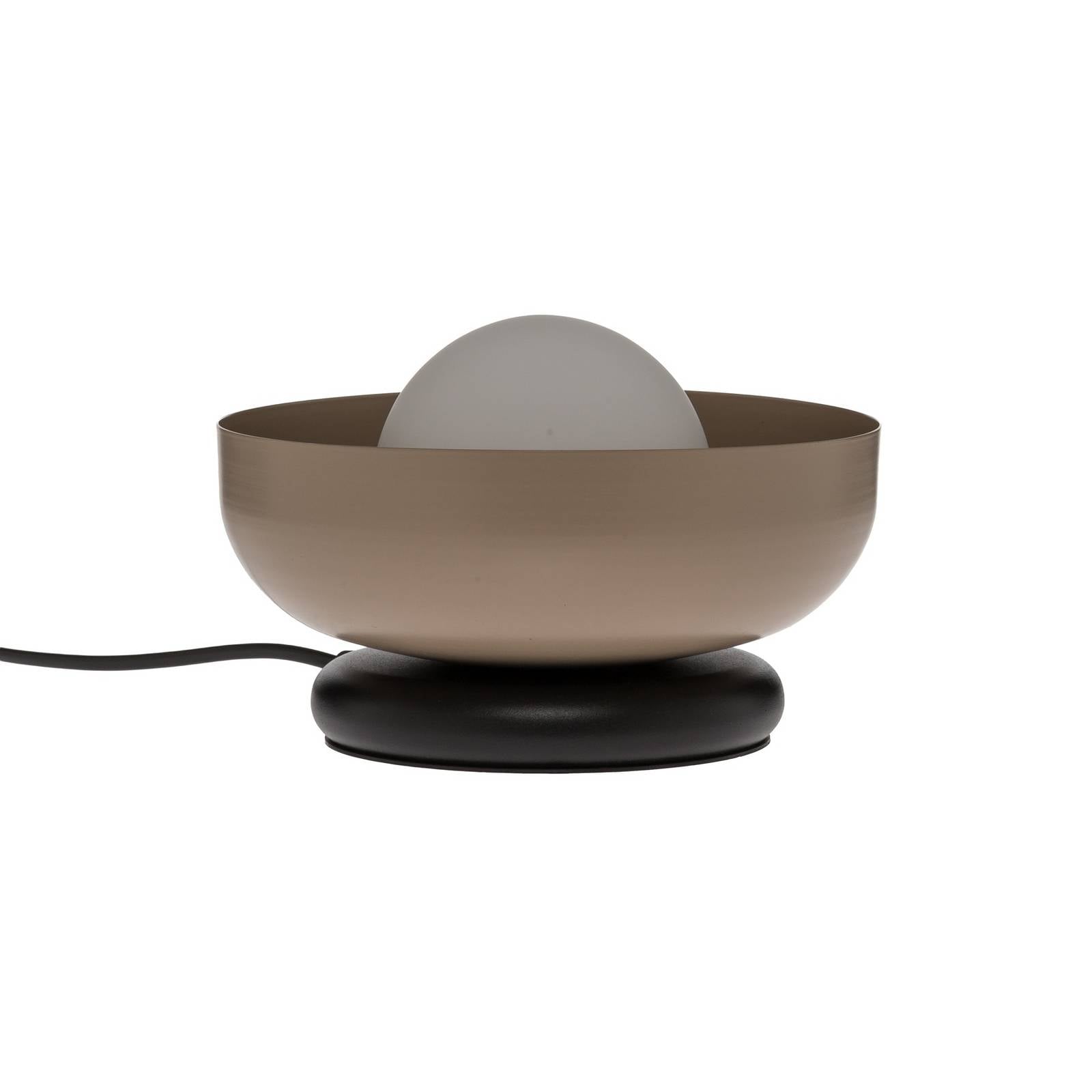 Lampa stołowa Ozzy LN1, beżowa, stal/szkło, wysokość 13 cm, G9