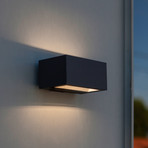 LED-Außenwandlampe GEMINI, dunkelgrau, 14 cm, IP54, up/down