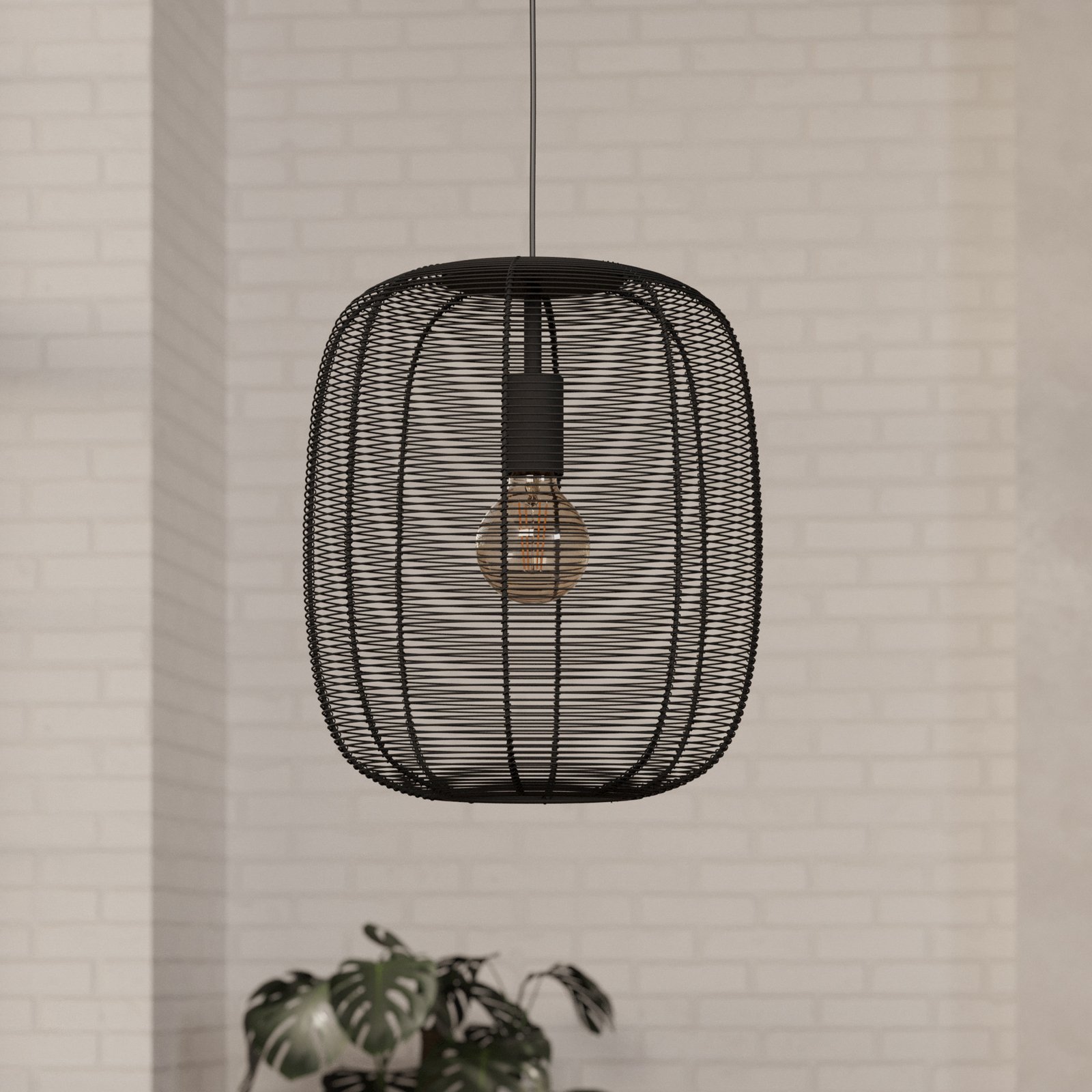 Rinroe viseća svjetiljka, Ø 32,5 cm, crna, čelik